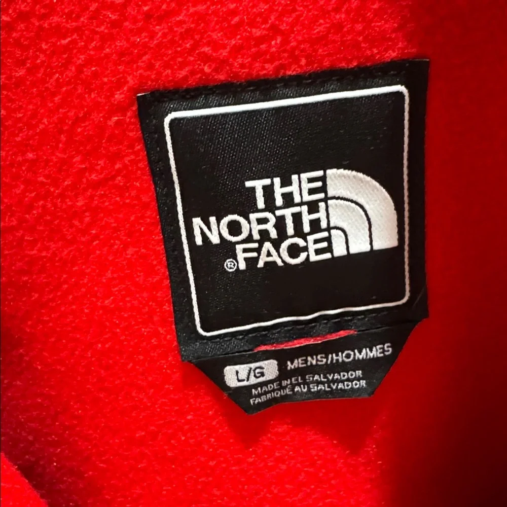 The North Face Bold Red and Black Fleece Jacket - Picture 2 of 3